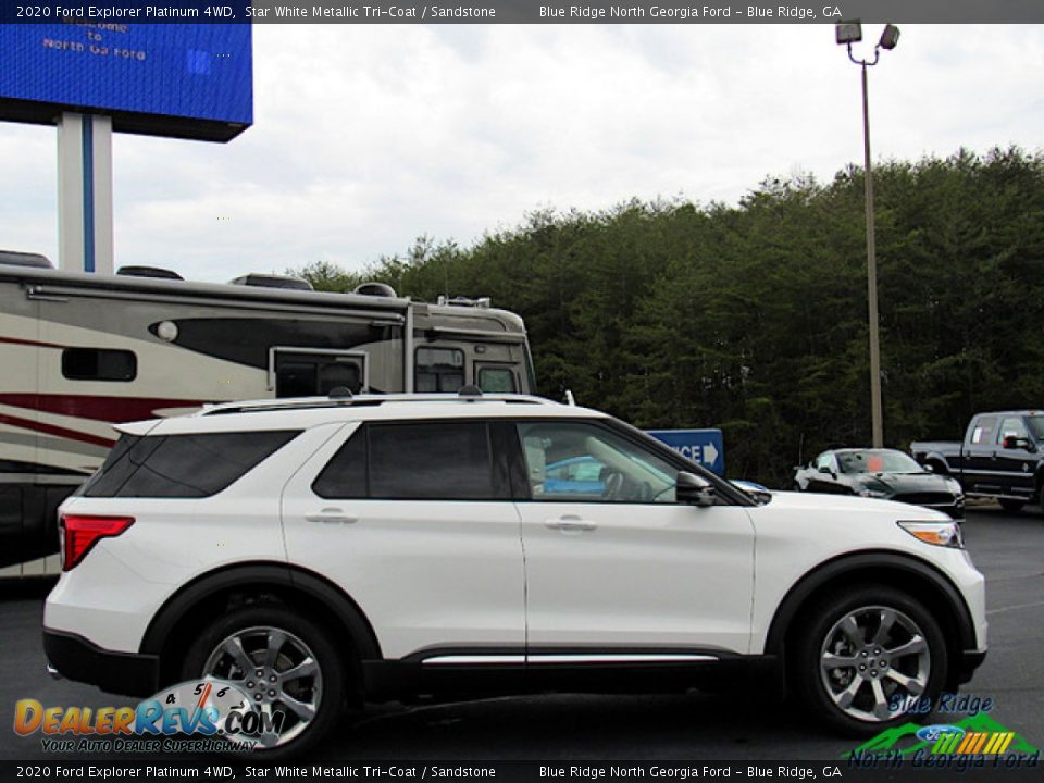 2020 Ford Explorer Platinum 4WD Star White Metallic Tri-Coat / Sandstone Photo #6