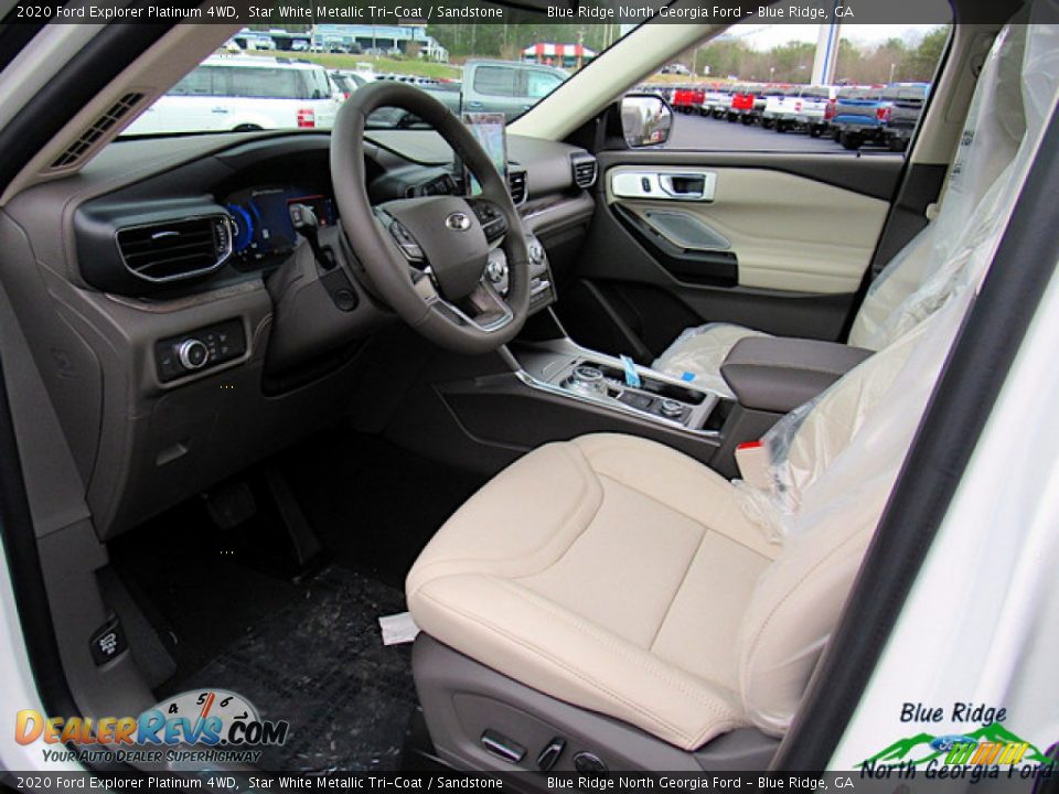 2020 Ford Explorer Platinum 4WD Star White Metallic Tri-Coat / Sandstone Photo #30