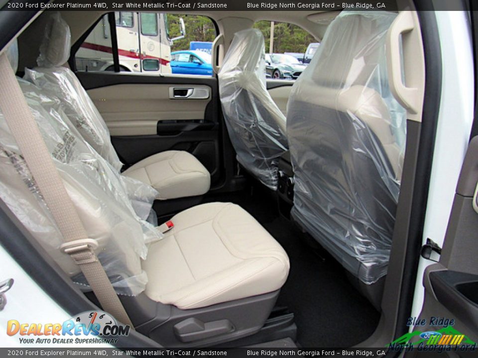 2020 Ford Explorer Platinum 4WD Star White Metallic Tri-Coat / Sandstone Photo #32