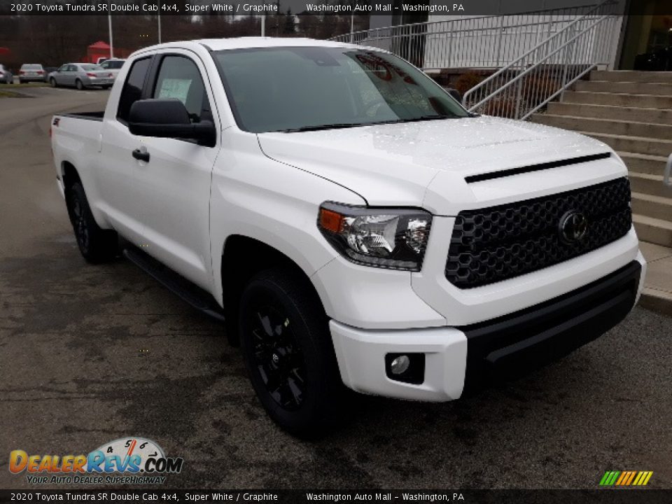 2020 Toyota Tundra SR Double Cab 4x4 Super White / Graphite Photo #1