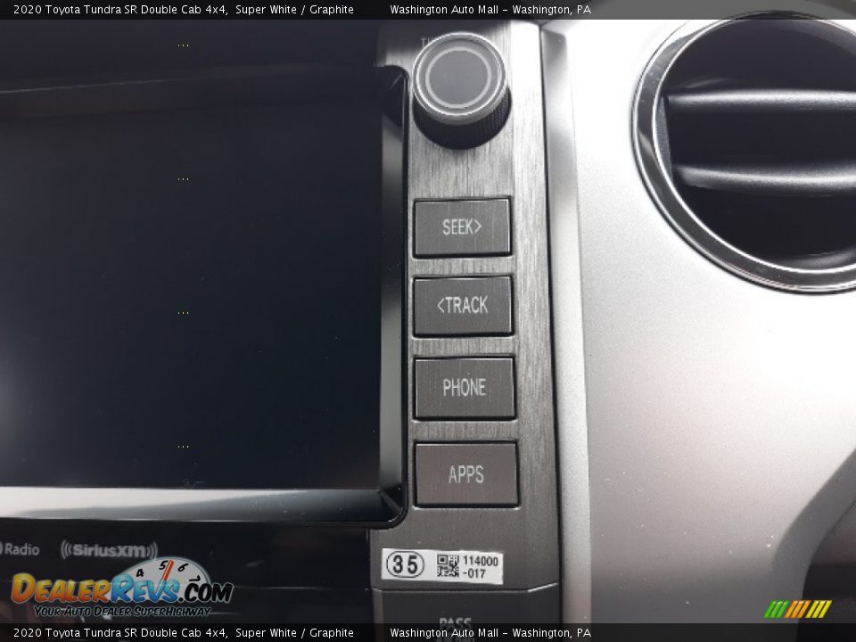 2020 Toyota Tundra SR Double Cab 4x4 Super White / Graphite Photo #12