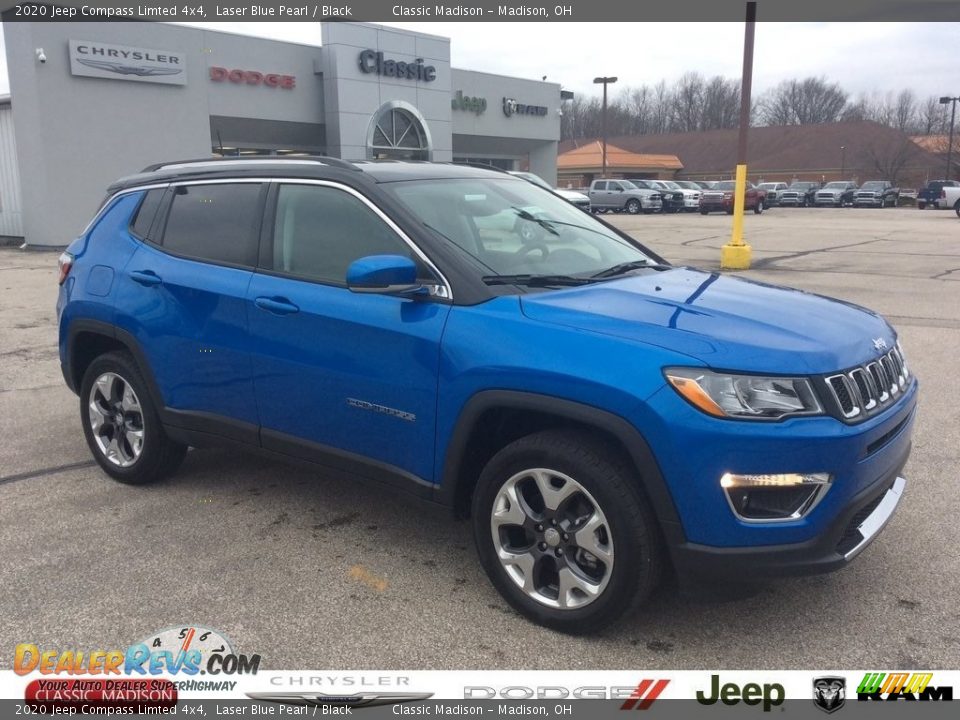 2020 Jeep Compass Limted 4x4 Laser Blue Pearl / Black Photo #1