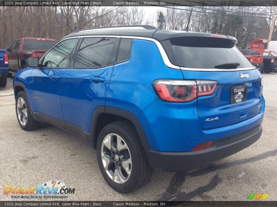 2020 Jeep Compass Limted 4x4 Laser Blue Pearl / Black Photo #7