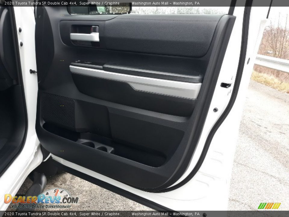 2020 Toyota Tundra SR Double Cab 4x4 Super White / Graphite Photo #36