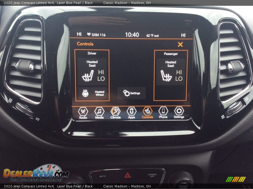 2020 Jeep Compass Limted 4x4 Laser Blue Pearl / Black Photo #14