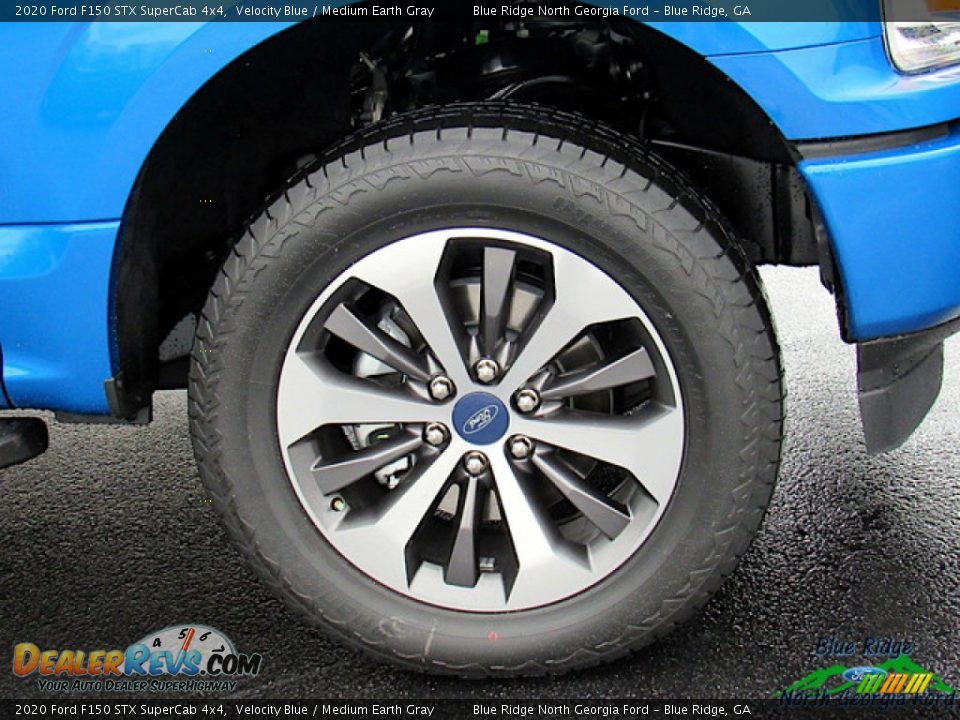 2020 Ford F150 STX SuperCab 4x4 Velocity Blue / Medium Earth Gray Photo #9
