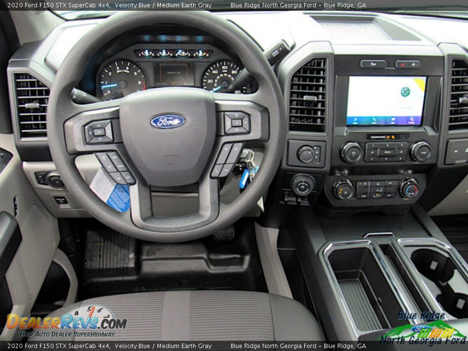 2020 Ford F150 STX SuperCab 4x4 Velocity Blue / Medium Earth Gray Photo #15