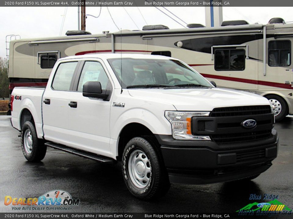 2020 Ford F150 XL SuperCrew 4x4 Oxford White / Medium Earth Gray Photo #7
