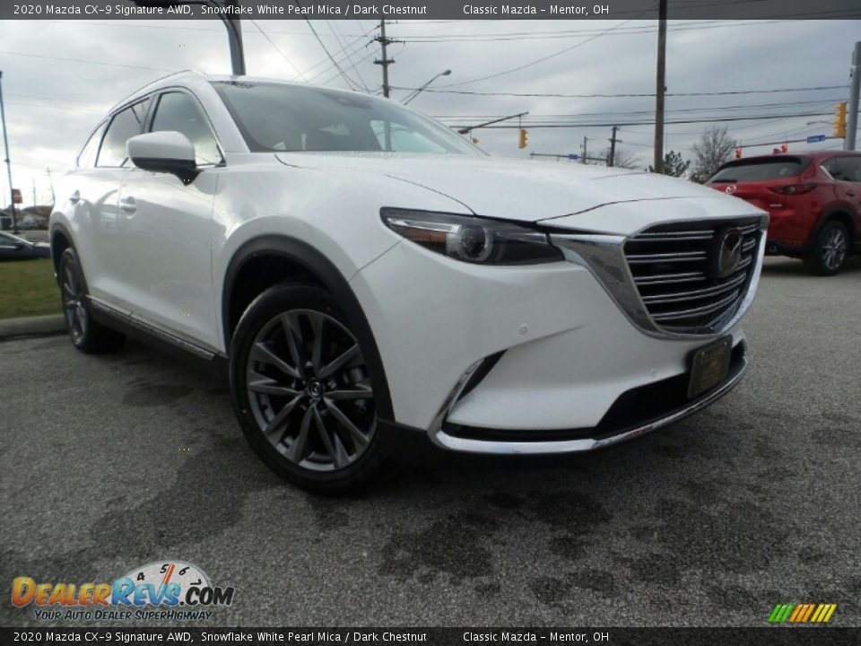 2020 Mazda CX-9 Signature AWD Snowflake White Pearl Mica / Dark Chestnut Photo #1