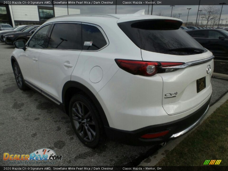 2020 Mazda CX-9 Signature AWD Snowflake White Pearl Mica / Dark Chestnut Photo #5