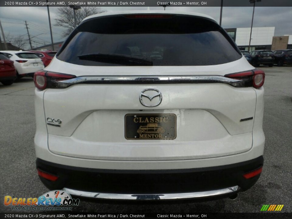2020 Mazda CX-9 Signature AWD Snowflake White Pearl Mica / Dark Chestnut Photo #6