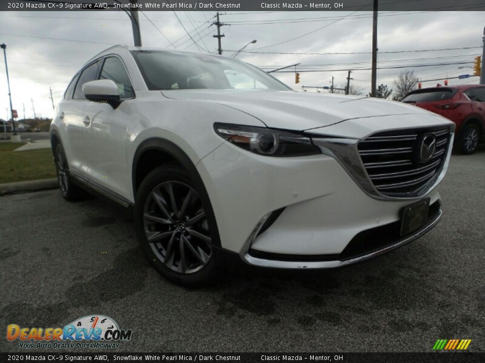 2020 Mazda CX-9 Signature AWD Snowflake White Pearl Mica / Dark Chestnut Photo #1