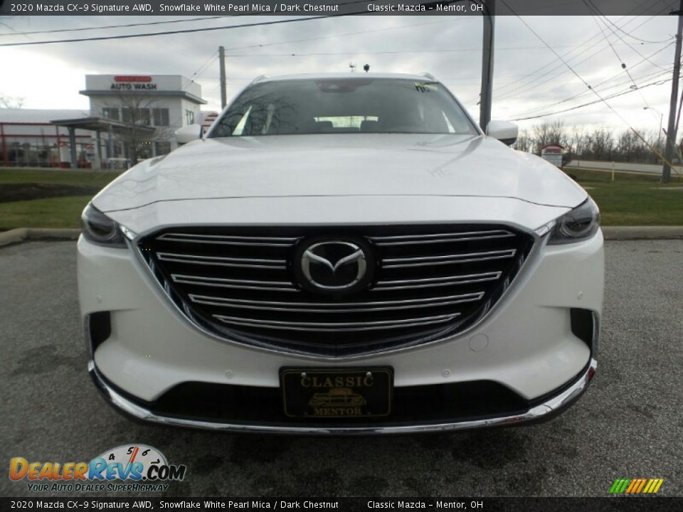 2020 Mazda CX-9 Signature AWD Snowflake White Pearl Mica / Dark Chestnut Photo #2