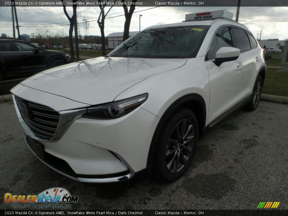 2020 Mazda CX-9 Signature AWD Snowflake White Pearl Mica / Dark Chestnut Photo #3