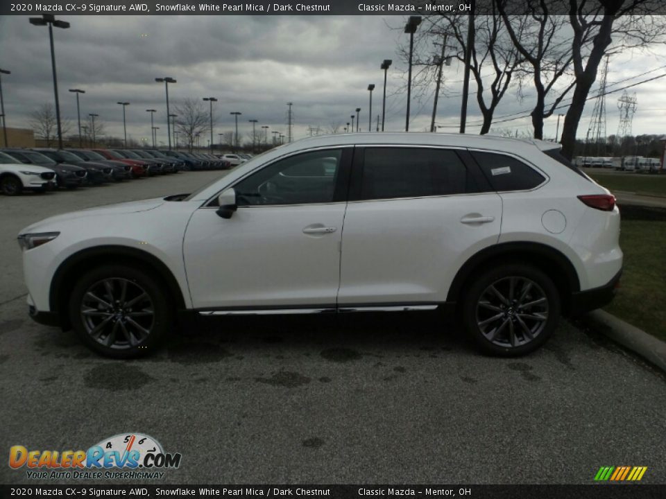 2020 Mazda CX-9 Signature AWD Snowflake White Pearl Mica / Dark Chestnut Photo #4