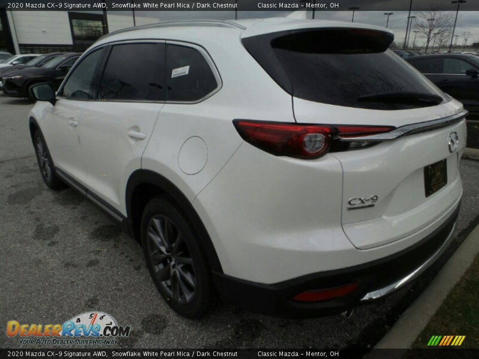 2020 Mazda CX-9 Signature AWD Snowflake White Pearl Mica / Dark Chestnut Photo #5