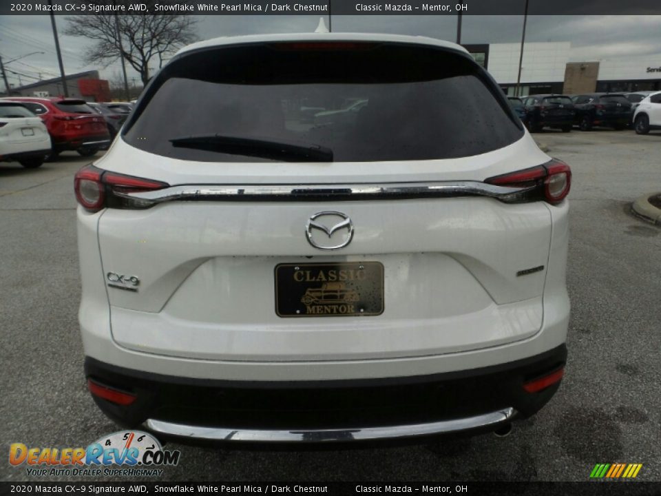 2020 Mazda CX-9 Signature AWD Snowflake White Pearl Mica / Dark Chestnut Photo #6