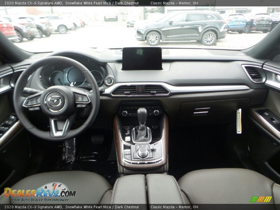 2020 Mazda CX-9 Signature AWD Snowflake White Pearl Mica / Dark Chestnut Photo #10