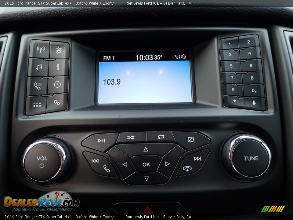 Controls of 2019 Ford Ranger STX SuperCab 4x4 Photo #19