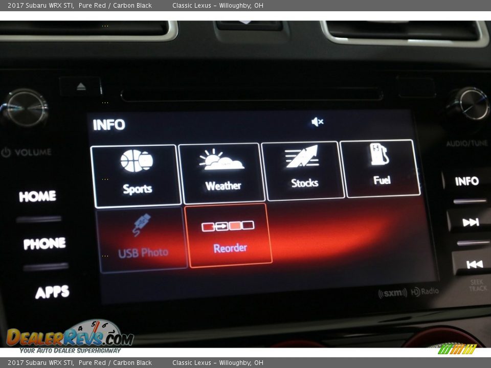 2017 Subaru WRX STI Pure Red / Carbon Black Photo #13