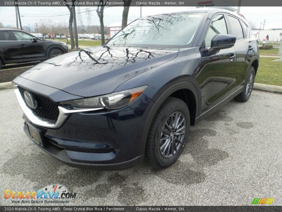 2020 Mazda CX-5 Touring AWD Deep Crystal Blue Mica / Parchment Photo #3
