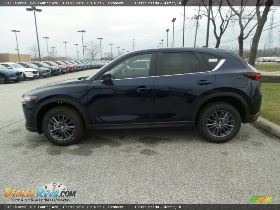 2020 Mazda CX-5 Touring AWD Deep Crystal Blue Mica / Parchment Photo #4