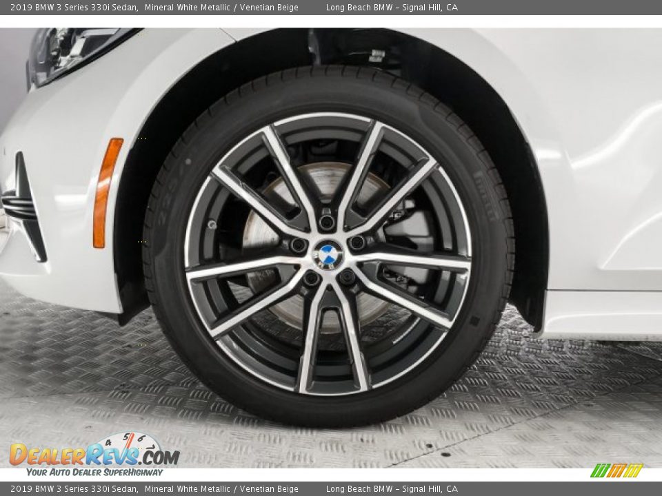 2019 BMW 3 Series 330i Sedan Mineral White Metallic / Venetian Beige Photo #9