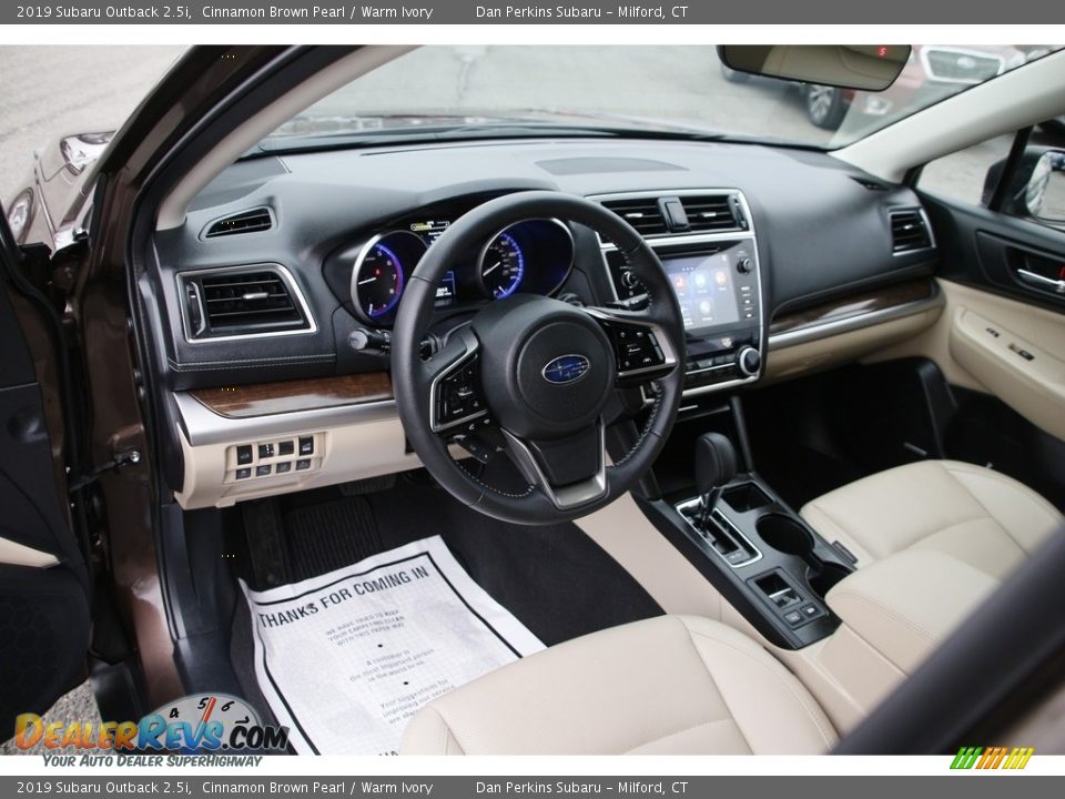 Warm Ivory Interior - 2019 Subaru Outback 2.5i Photo #10