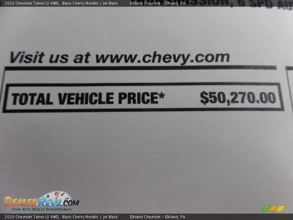 2020 Chevrolet Tahoe LS 4WD Black Cherry Metallic / Jet Black Photo #35