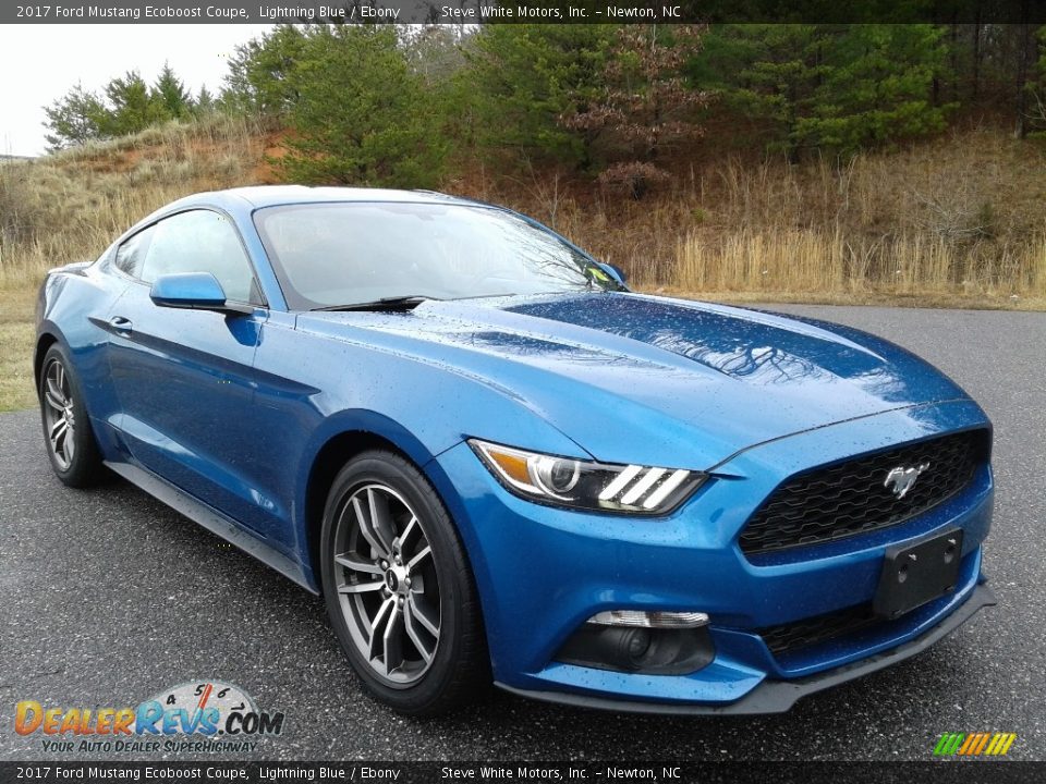2017 Ford Mustang Ecoboost Coupe Lightning Blue / Ebony Photo #4