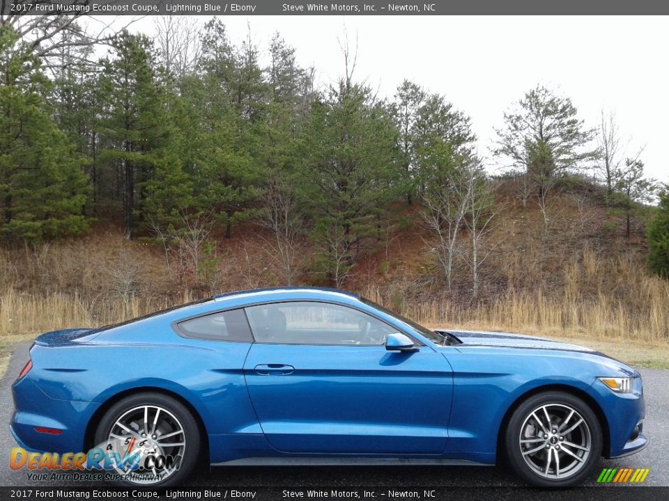 2017 Ford Mustang Ecoboost Coupe Lightning Blue / Ebony Photo #5