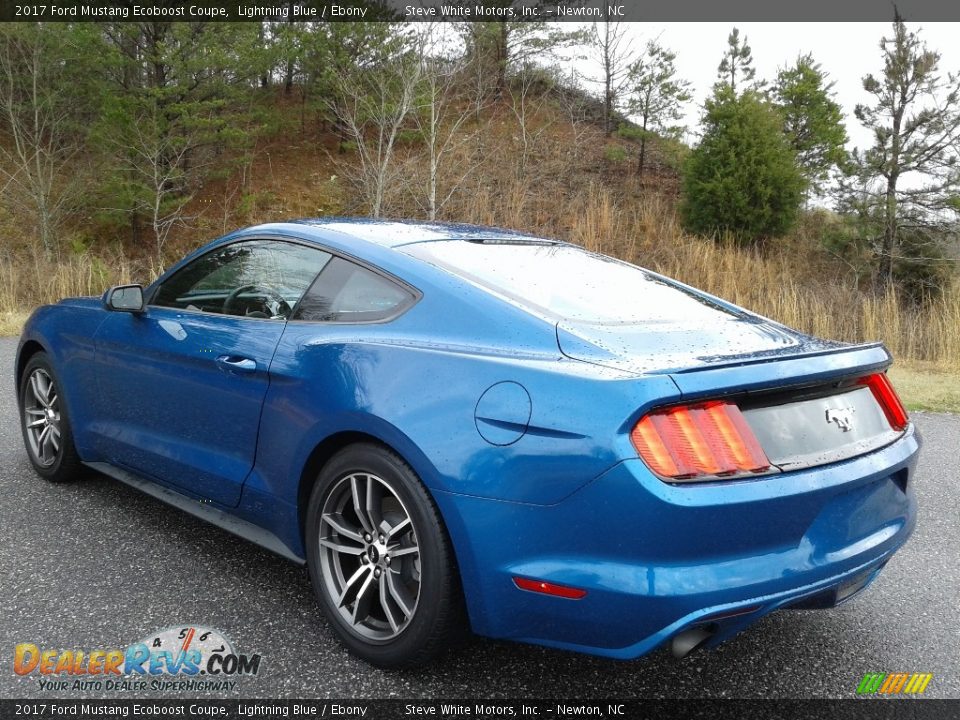 2017 Ford Mustang Ecoboost Coupe Lightning Blue / Ebony Photo #8