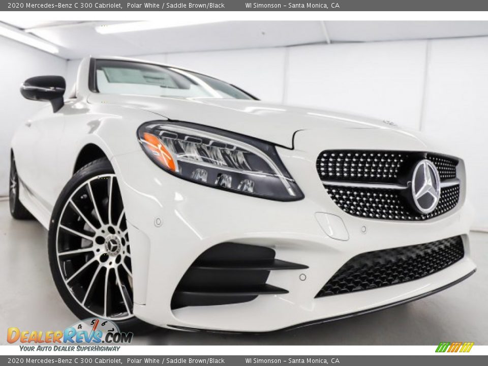 2020 Mercedes-Benz C 300 Cabriolet Polar White / Saddle Brown/Black Photo #2