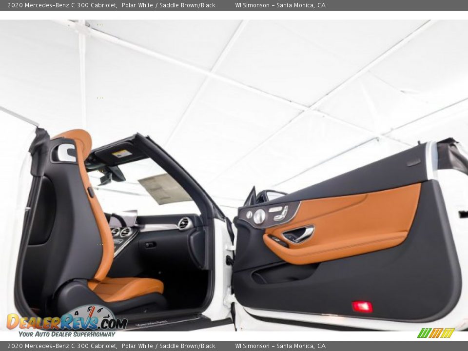 2020 Mercedes-Benz C 300 Cabriolet Polar White / Saddle Brown/Black Photo #17