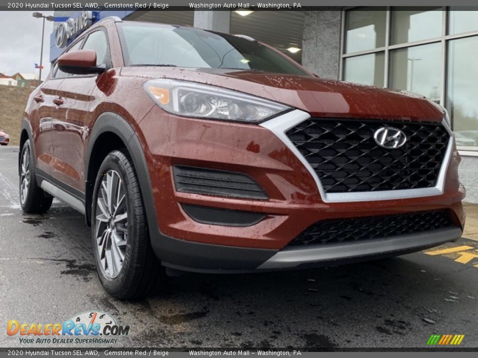 2020 Hyundai Tucson SEL AWD Gemstone Red / Beige Photo #1