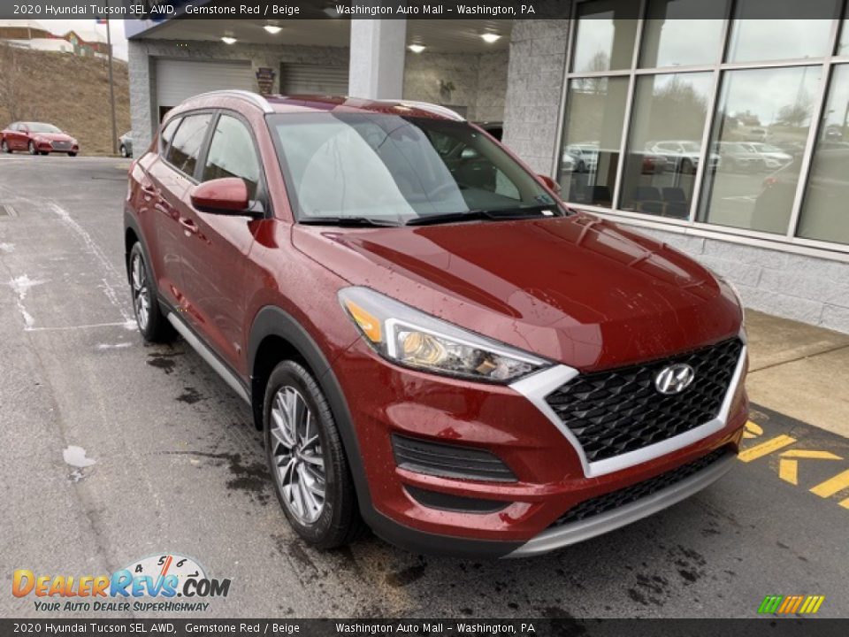 2020 Hyundai Tucson SEL AWD Gemstone Red / Beige Photo #2