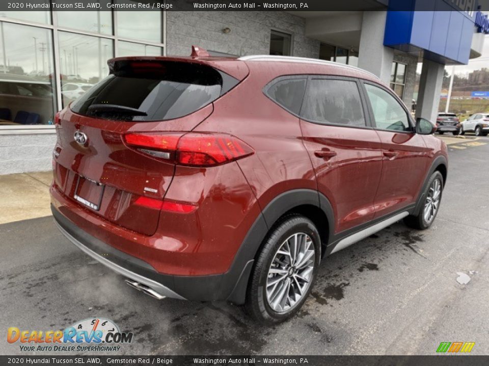 2020 Hyundai Tucson SEL AWD Gemstone Red / Beige Photo #4