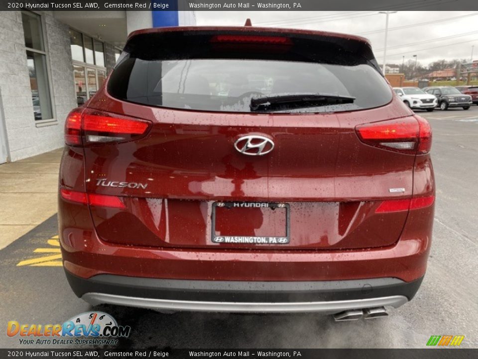 2020 Hyundai Tucson SEL AWD Gemstone Red / Beige Photo #5