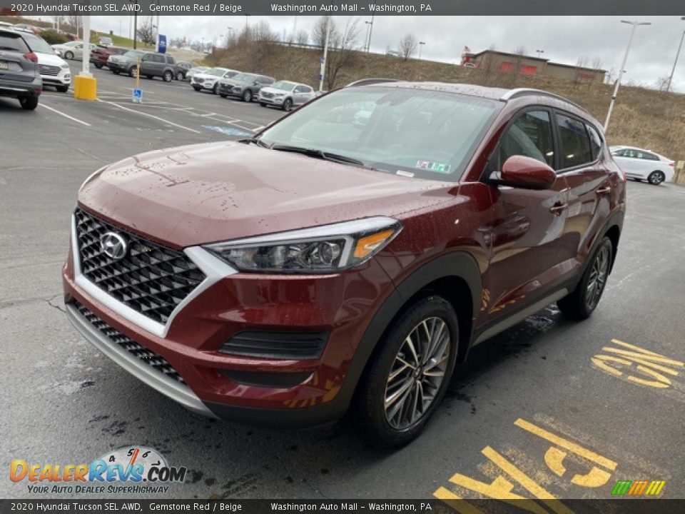 2020 Hyundai Tucson SEL AWD Gemstone Red / Beige Photo #7