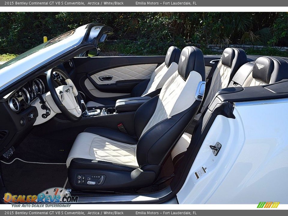 White/Black Interior - 2015 Bentley Continental GT V8 S Convertible Photo #31