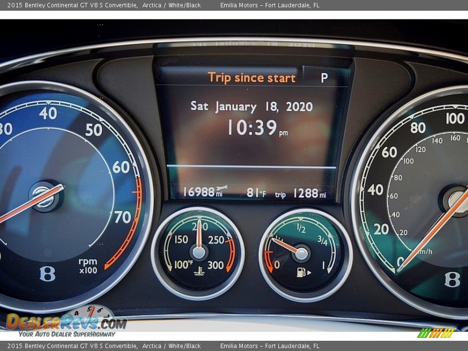 2015 Bentley Continental GT V8 S Convertible Gauges Photo #70