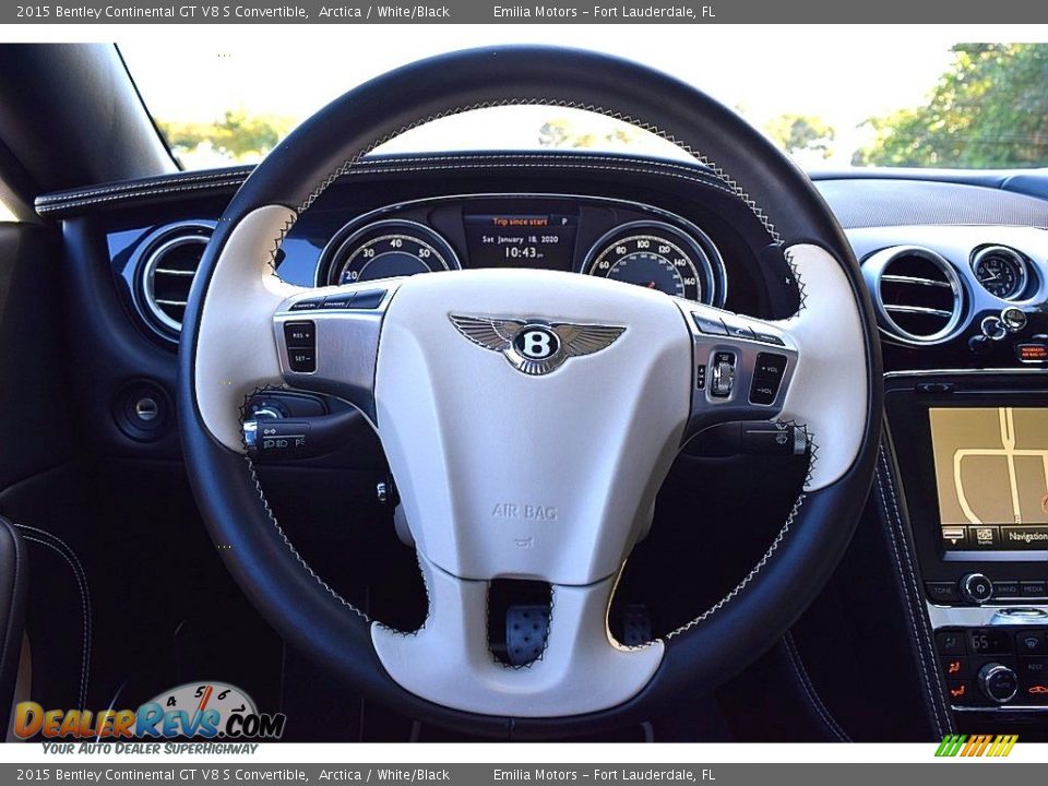 2015 Bentley Continental GT V8 S Convertible Steering Wheel Photo #75