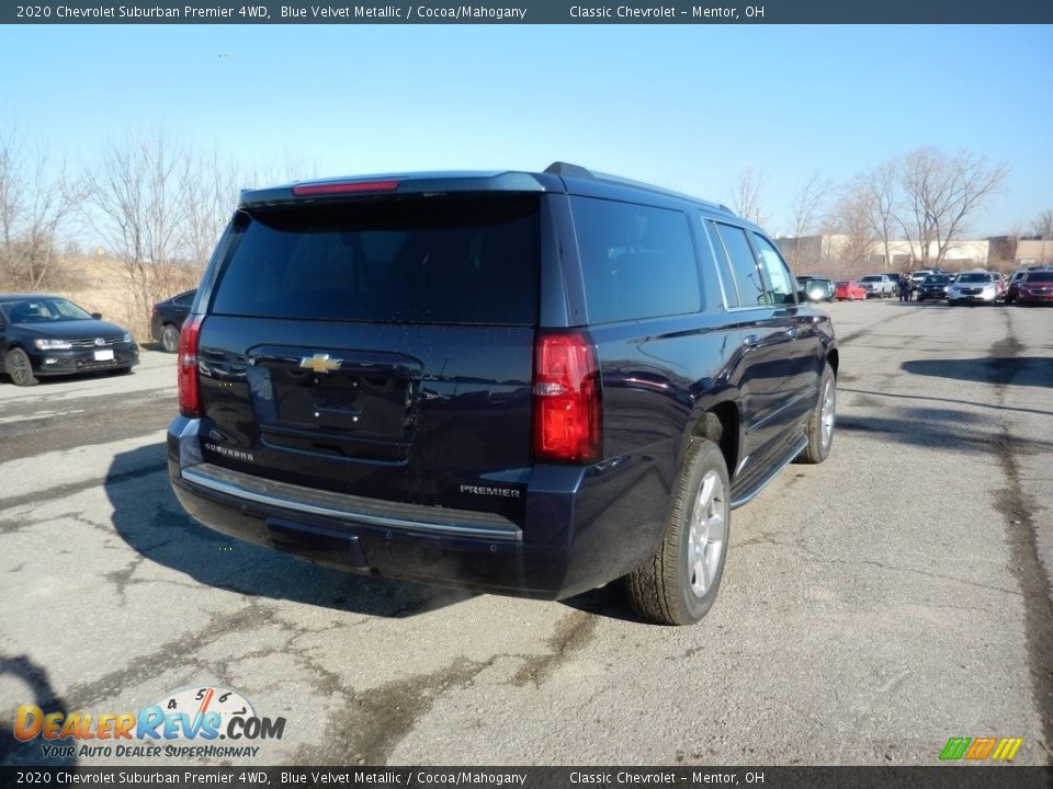 2020 Chevrolet Suburban Premier 4WD Blue Velvet Metallic / Cocoa/Mahogany Photo #4