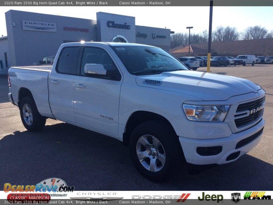 2020 Ram 1500 Big Horn Quad Cab 4x4 Bright White / Black Photo #1
