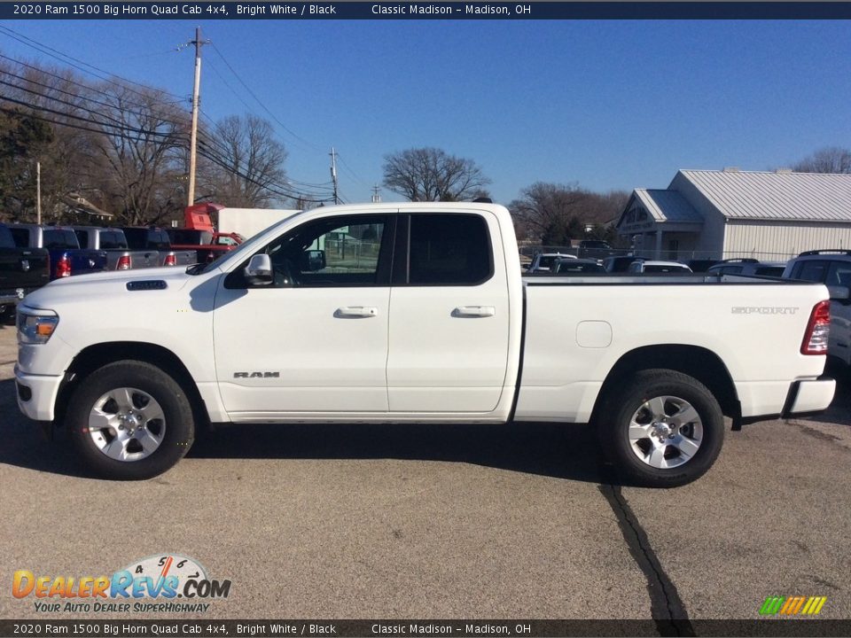 2020 Ram 1500 Big Horn Quad Cab 4x4 Bright White / Black Photo #6