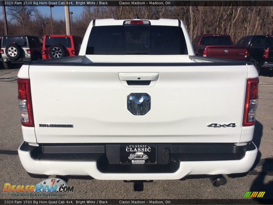 2020 Ram 1500 Big Horn Quad Cab 4x4 Bright White / Black Photo #8