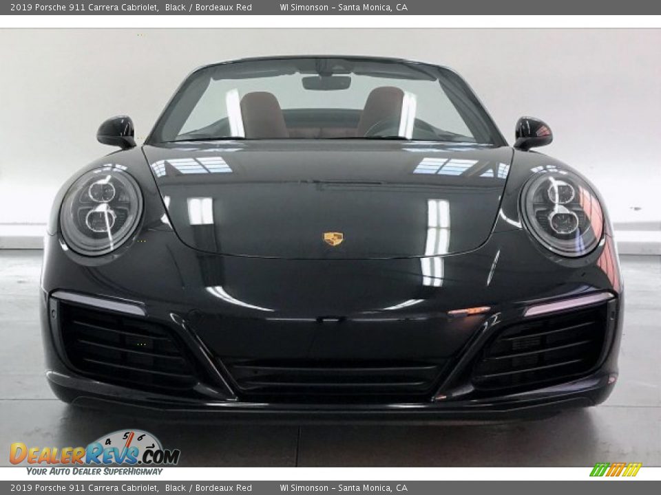 2019 Porsche 911 Carrera Cabriolet Black / Bordeaux Red Photo #2