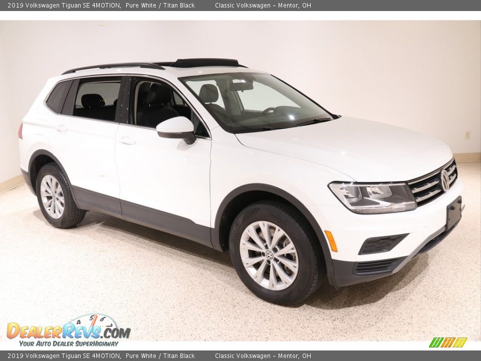 2019 Volkswagen Tiguan SE 4MOTION Pure White / Titan Black Photo #1