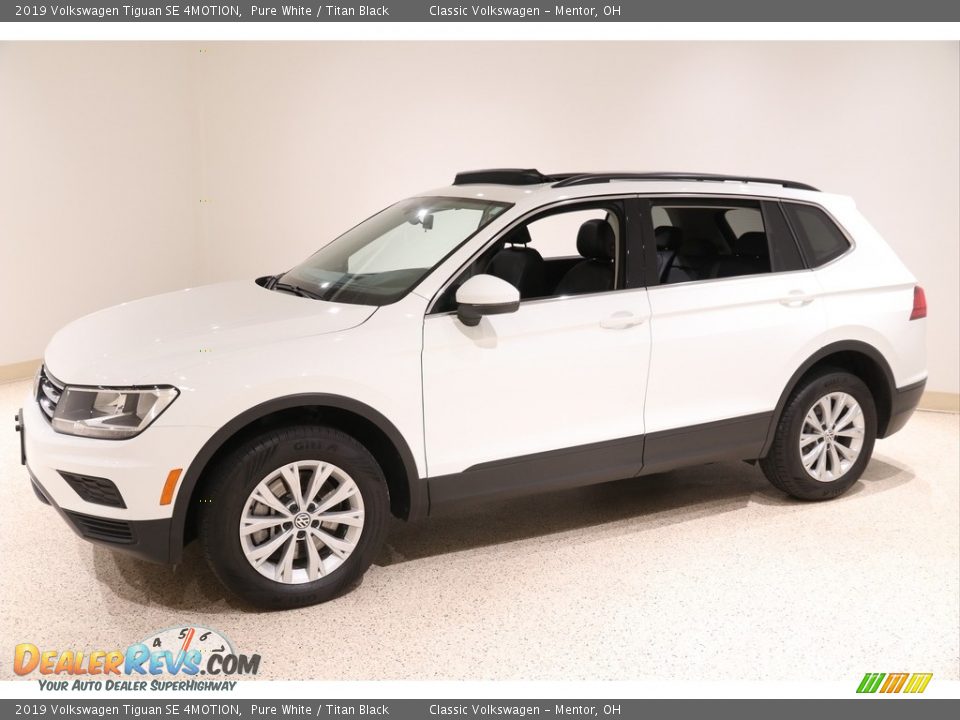 2019 Volkswagen Tiguan SE 4MOTION Pure White / Titan Black Photo #3