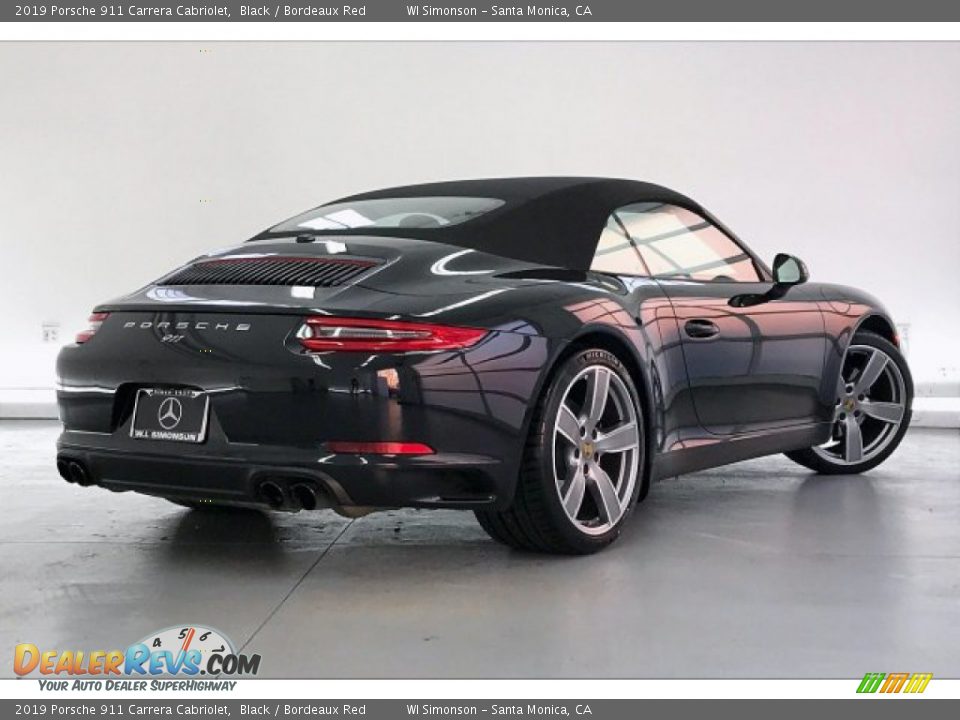 2019 Porsche 911 Carrera Cabriolet Black / Bordeaux Red Photo #16